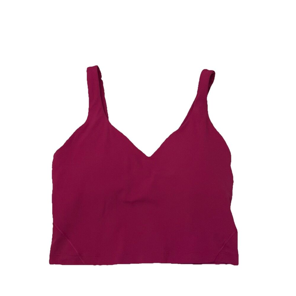 Lululemon Align Tank Top Womens Size 6 Magenta A/B Cup Built In Bra